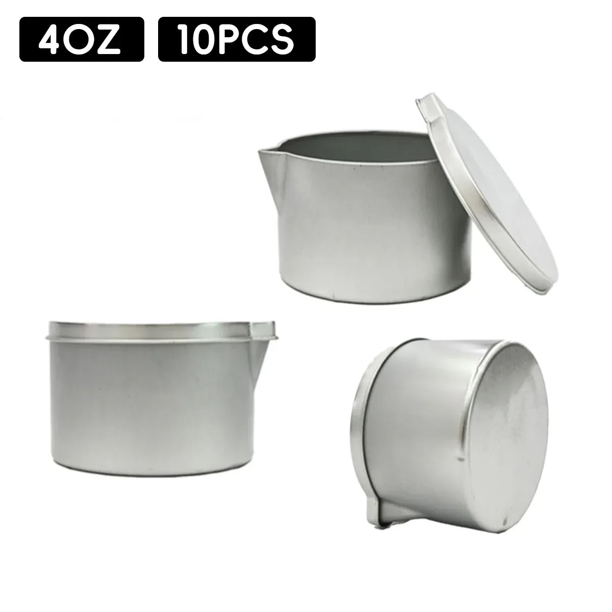 10Pcs Pour Spout Candle Tin Can 40oz For Soy Wax Melts Storage Craft Gift Use - Steel