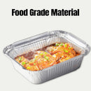 125PCS Disposable Quadrate Tin Foil Pans Oven Grill Safe Non-Stick Baking Trays - 125pcs-230ml