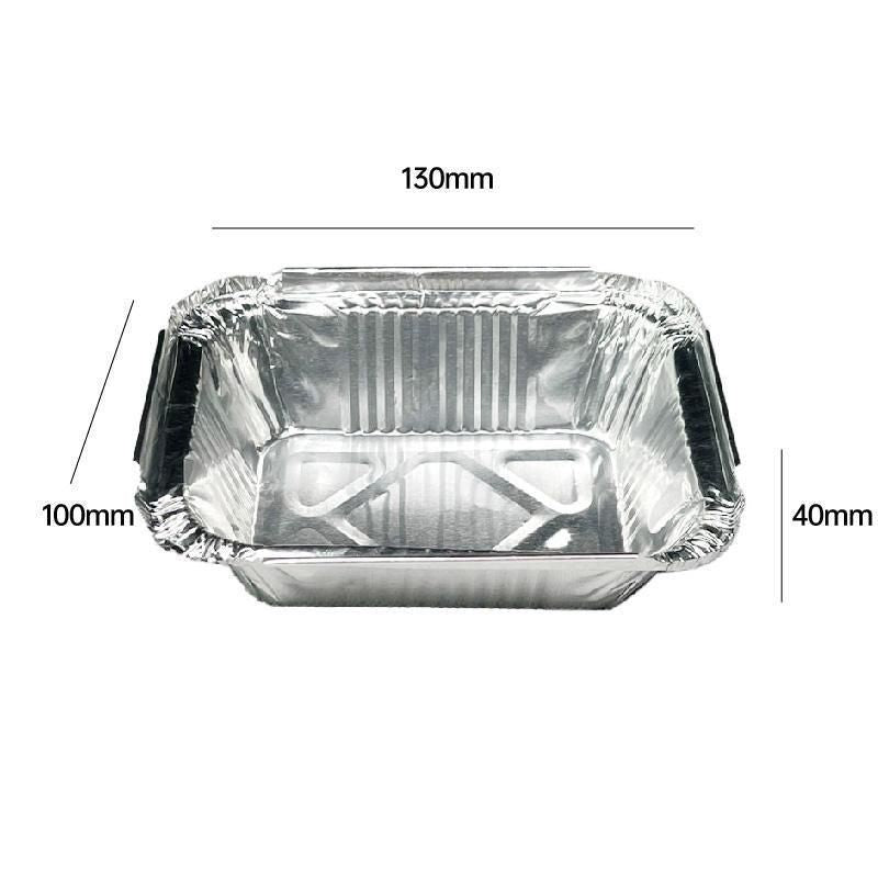 125PCS Disposable Quadrate Tin Foil Pans Oven Grill Safe Non-Stick Baking Trays - 125pcs-230ml