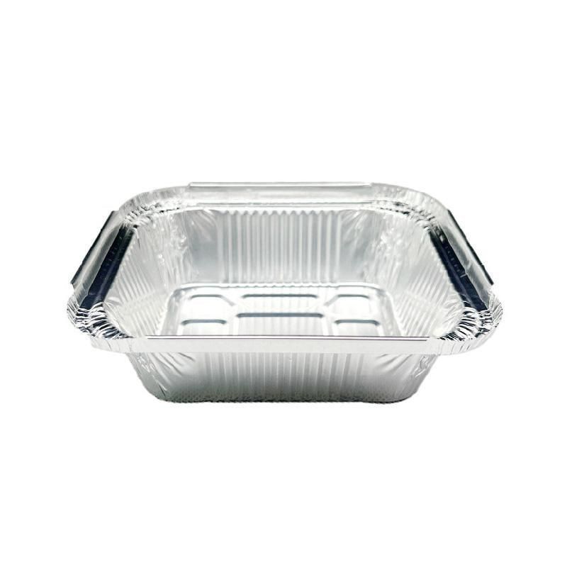125PCS Disposable Quadrate Tin Foil Pans Oven Grill Safe Non-Stick Baking Trays - 125pcs-600ml