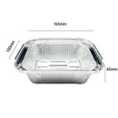 125PCS Disposable Quadrate Tin Foil Pans Oven Grill Safe Non-Stick Baking Trays - 125pcs-600ml