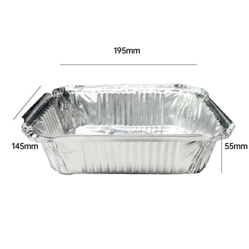 125PCS Disposable Quadrate Tin Foil Pans Oven Grill Safe Non-Stick Baking Trays - 125pcs-700ml
