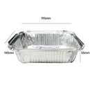 125PCS Disposable Quadrate Tin Foil Pans Oven Grill Safe Non-Stick Baking Trays - 125pcs-700ml