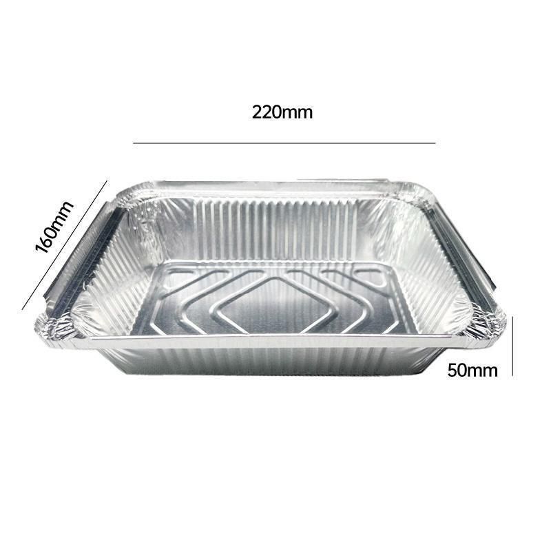 125PCS Disposable Quadrate Tin Foil Pans Oven Grill Safe Non-Stick Baking Trays - 125pcs-700ml