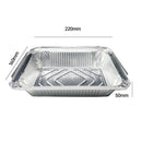 125PCS Disposable Quadrate Tin Foil Pans Oven Grill Safe Non-Stick Baking Trays - 125pcs-700ml