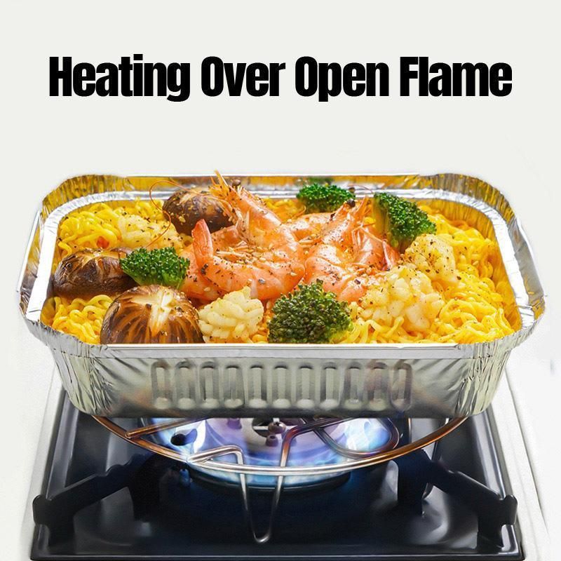 125PCS Disposable Quadrate Tin Foil Pans Oven Grill Safe Non-Stick Baking Trays - 125pcs-700ml