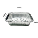 125PCS Disposable Quadrate Tin Foil Pans Oven Grill Safe Non-Stick Baking Trays - 125pcs-700ml