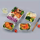 125PCS Disposable Quadrate Tin Foil Pans Oven Grill Safe Non-Stick Baking Trays - 125pcs-850ml
