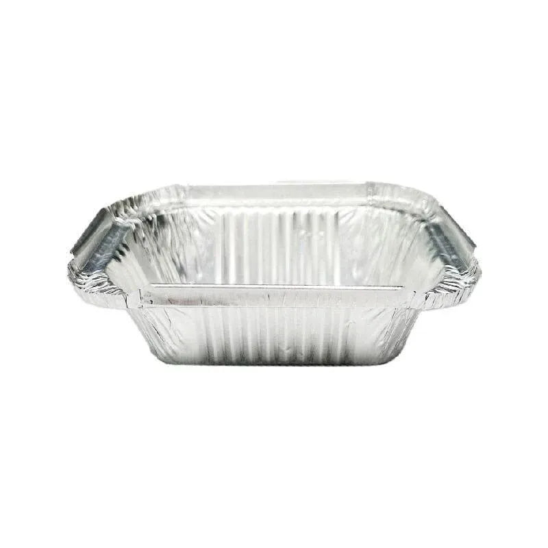 125PCS Disposable Quadrate Tin Foil Pans Oven Grill Safe Non-Stick Baking Trays - 125pcs-850ml