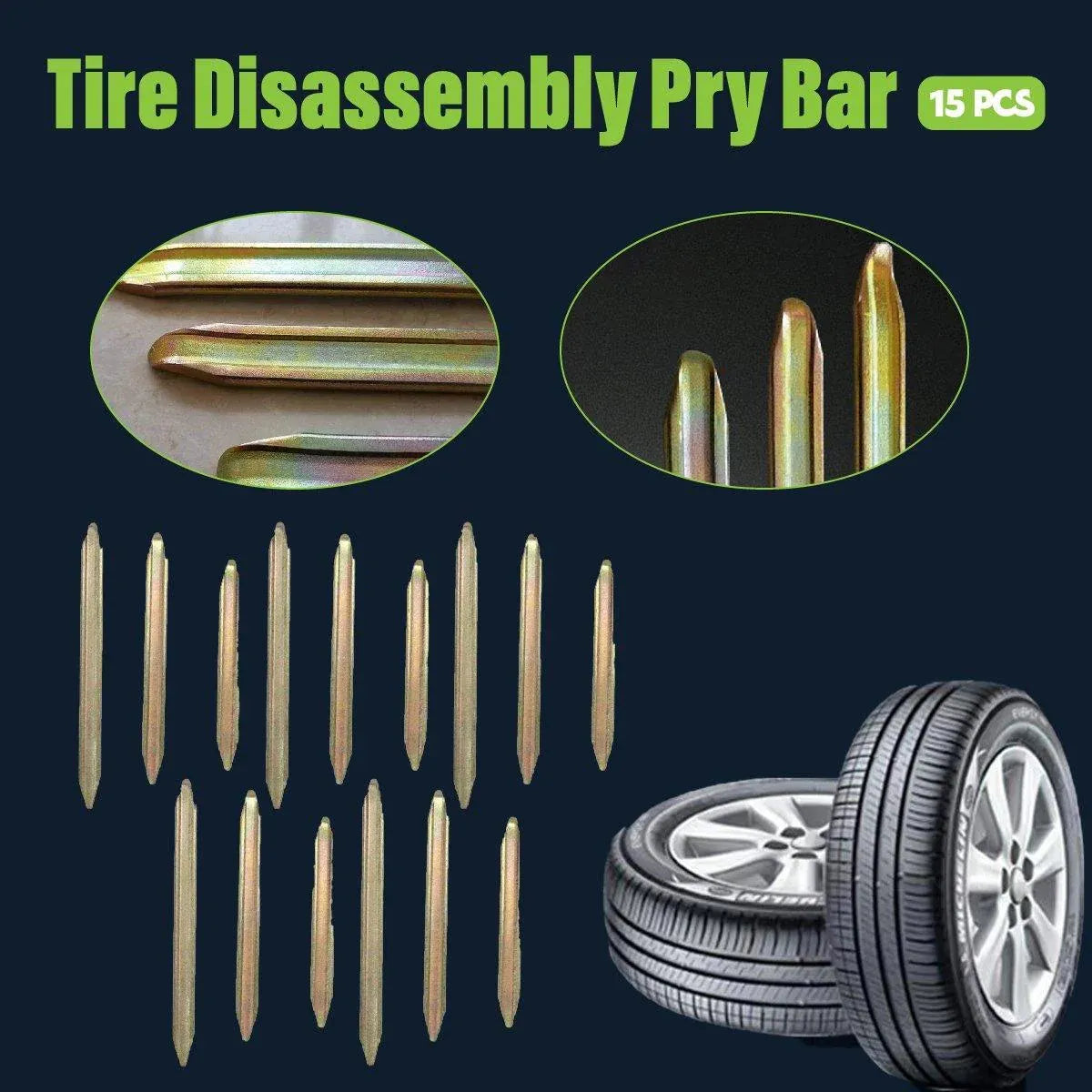 15pcs Heavy Duty Tire Removal Tool Kit Bicycle for Tire Repair Maintenance