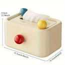 Cute Tissue Box with Lid Dustproof Paper Drawer Organizer for Living Room Table