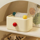 Cute Tissue Box with Lid Dustproof Paper Drawer Organizer for Living Room Table