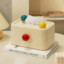 Cute Tissue Box with Lid Dustproof Paper Drawer Organizer for Living Room Table
