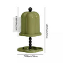 Double Shelf Paper Towel Box Dustproof Lid Vintage Tissue Holder for Kitchen - Green