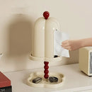 Double Shelf Paper Towel Box Dustproof Lid Vintage Tissue Holder for Kitchen - Green