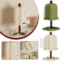 Double Shelf Paper Towel Box Dustproof Lid Vintage Tissue Holder for Kitchen - Green