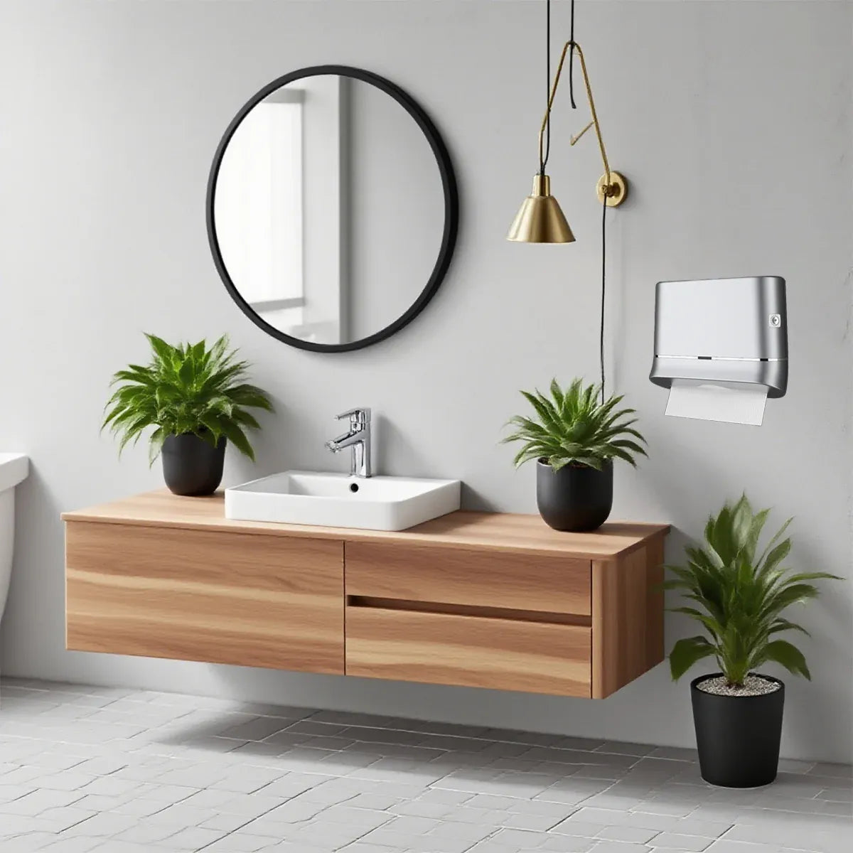 Commercial Hand Towel Dispenser Wall Mounted Tissue Box Easy Install Durable - Green