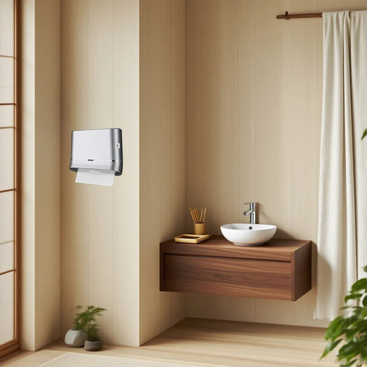 Commercial Hand Towel Dispenser Wall Mounted Tissue Box Easy Install Durable - Green