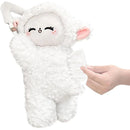 Car Tissue Box Multifunctional Hanging Drawer Box Cartoon Plush Sheep Design