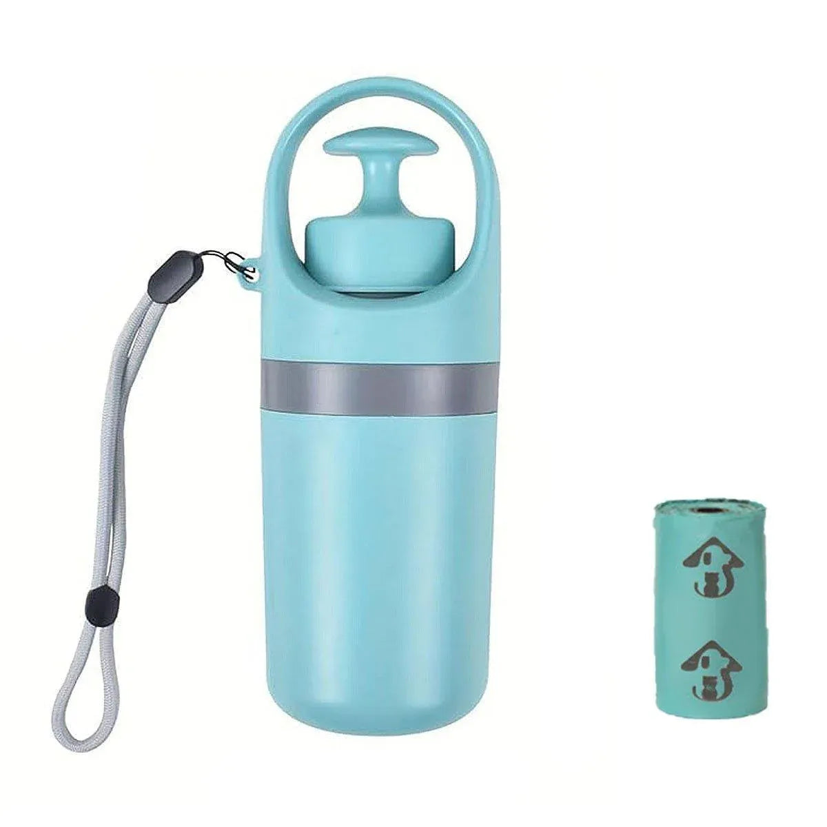 Portable Pet Waste Pick-up Shovel Six-claw Excrement Clip with Bag Dispenser
