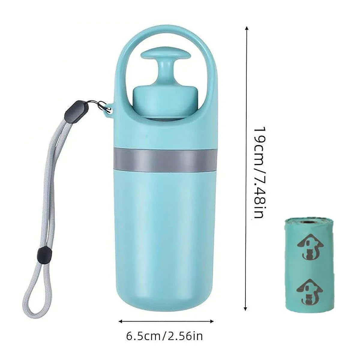Portable Pet Waste Pick-up Shovel Six-claw Excrement Clip with Bag Dispenser