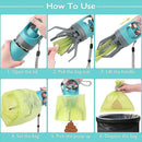 Portable Pet Waste Pick-up Shovel Six-claw Excrement Clip with Bag Dispenser