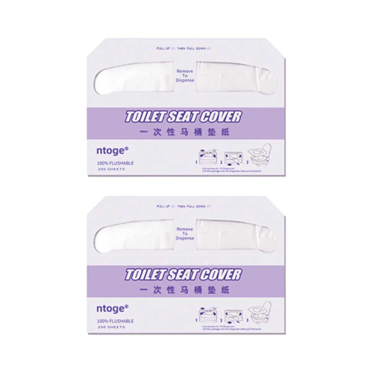 2PCS Travel Disposable Toilet Seat Covers Soluble Paper For Hotel Household Use