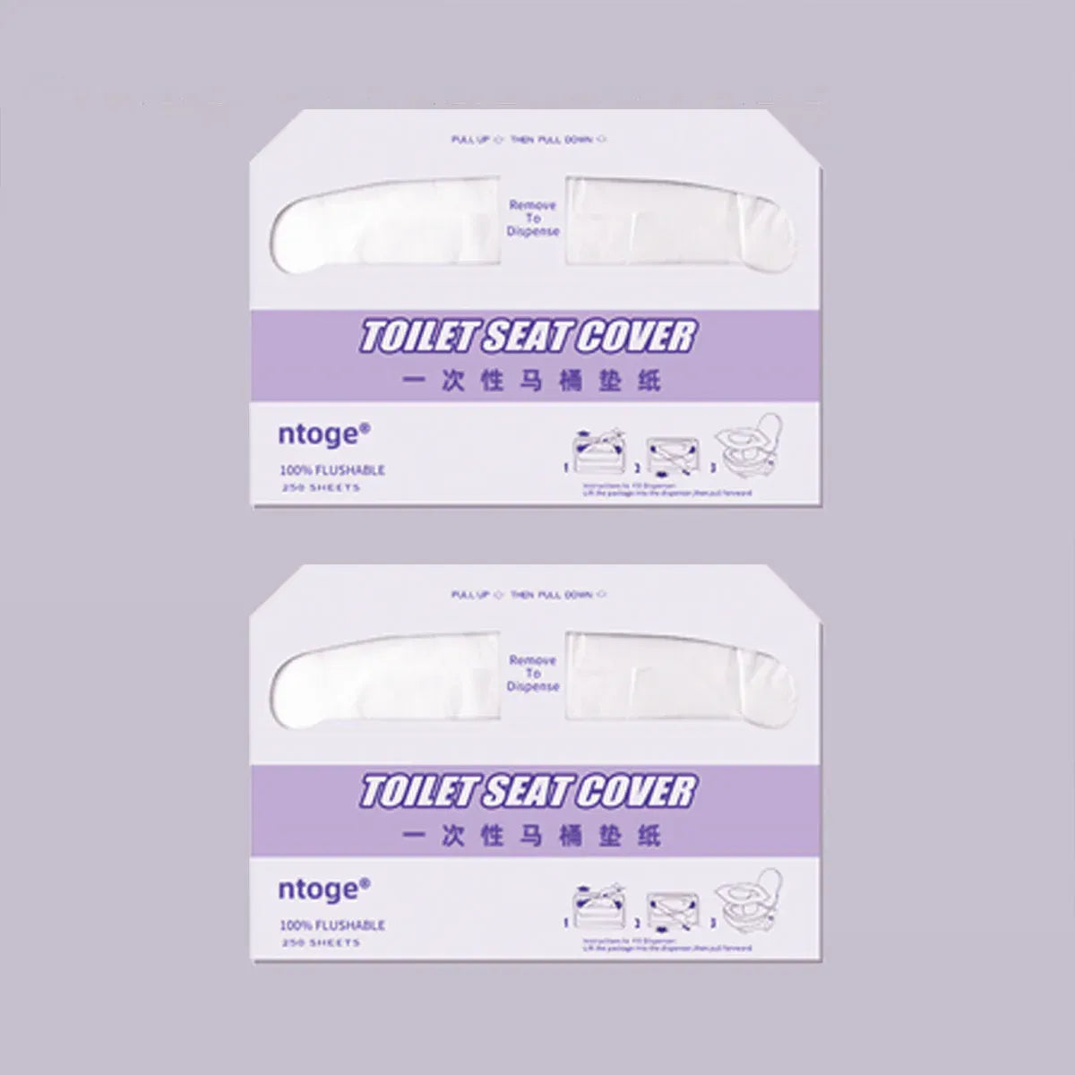 2PCS Travel Disposable Toilet Seat Covers Soluble Paper For Hotel Household Use