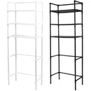 Bathroom Rack Over Toilet Washing Machine Shelf Storage Organizer Stand Unit - Black