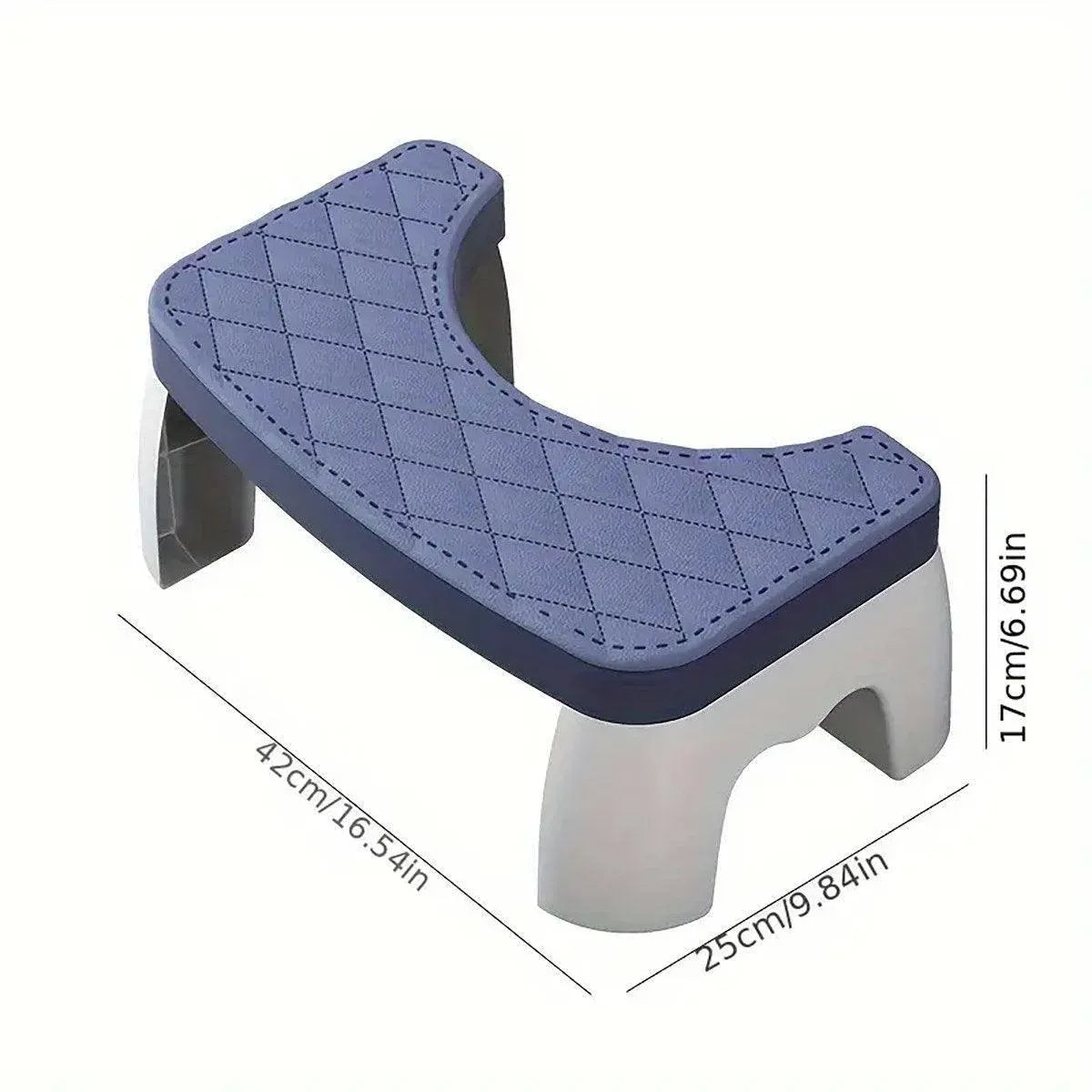 Toilet Stool Anti-Slip Bathroom Footstool for Home Use with Stable Support Design - Black