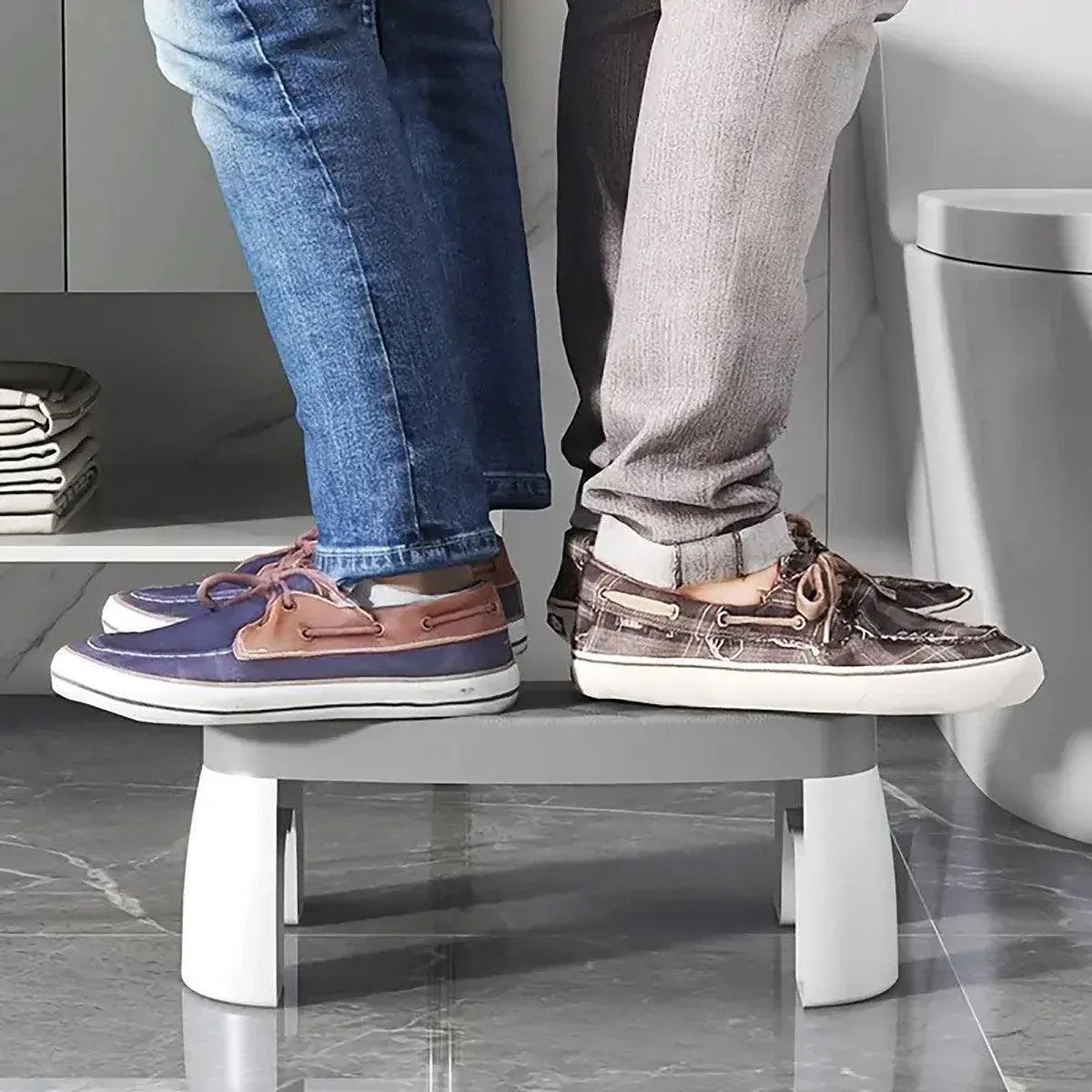 Toilet Stool Anti-Slip Bathroom Footstool for Home Use with Stable Support Design - Blue