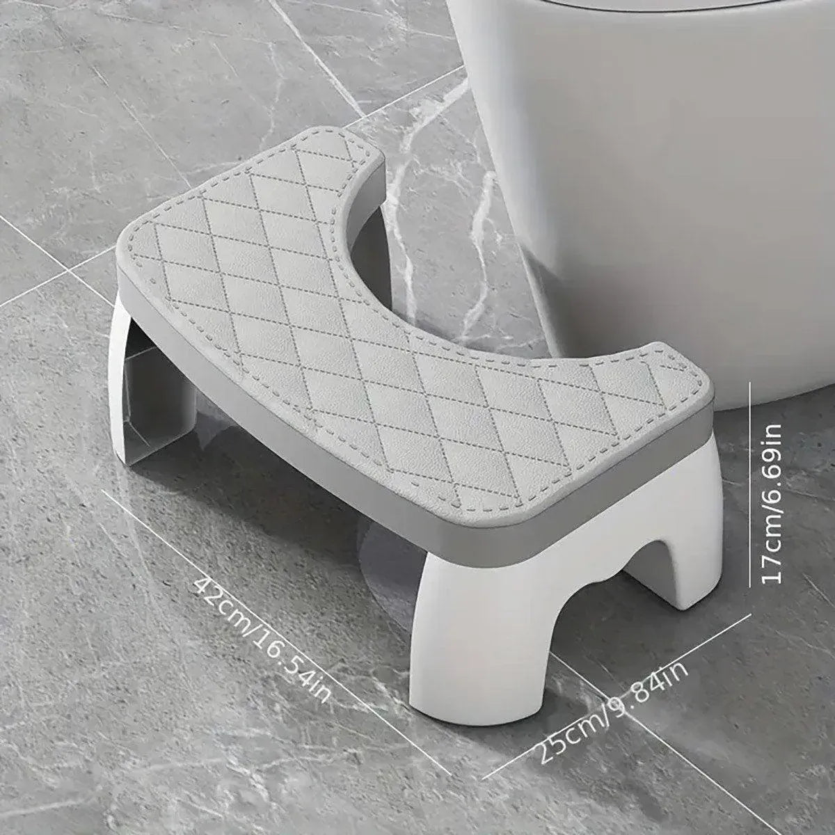 Toilet Stool Anti-Slip Bathroom Footstool for Home Use with Stable Support Design - Blue