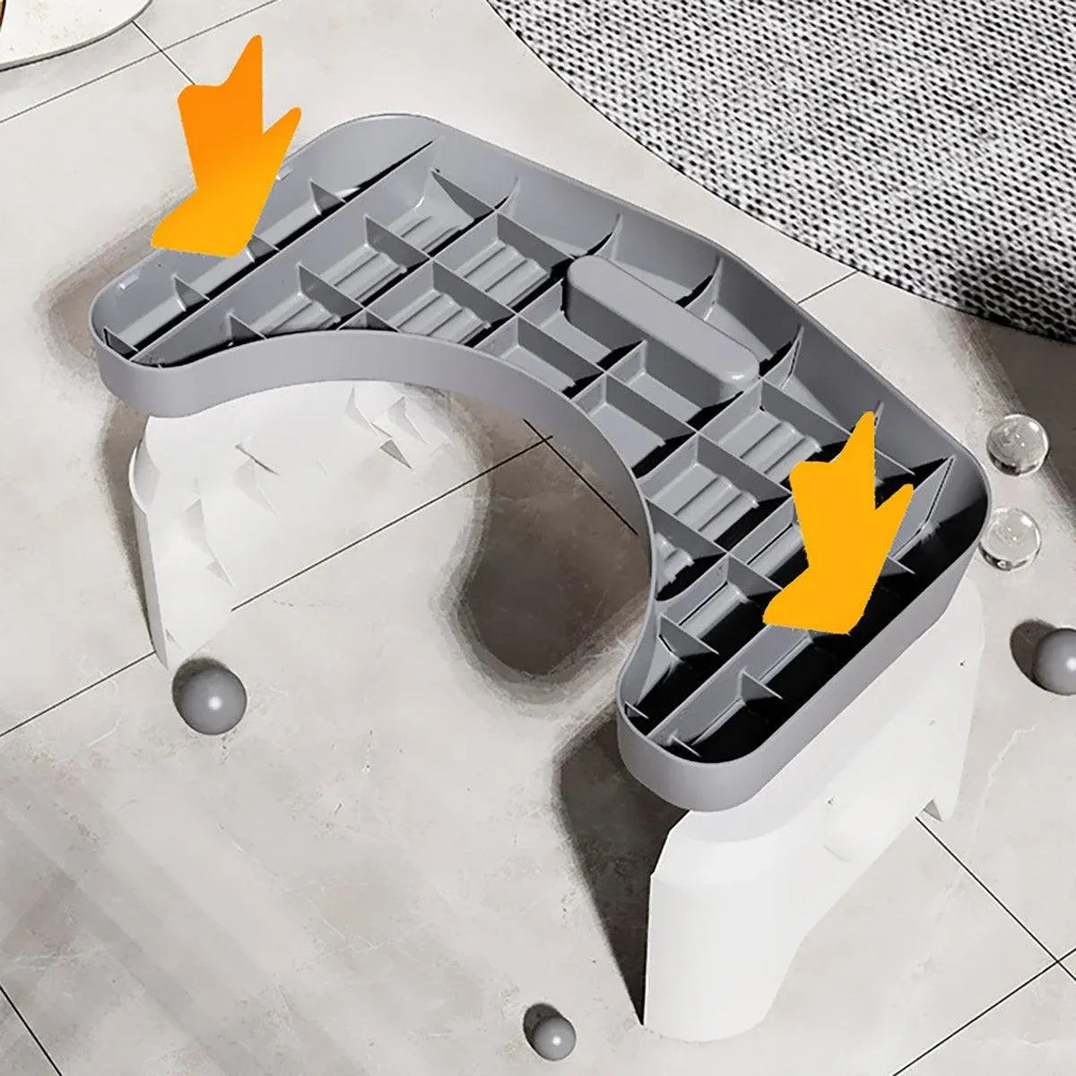 Thickened Toilet Squatting Stool Bathroom Footstool Household Restroom Pad - Grey