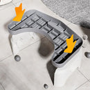 Thickened Toilet Squatting Stool Bathroom Footstool Household Restroom Pad - Grey