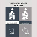Toilet Stool Anti-Slip Bathroom Footstool for Home Use with Stable Support Design - White