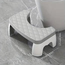 Toilet Stool Anti-Slip Bathroom Footstool for Home Use with Stable Support Design - White