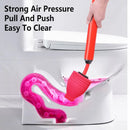 2PCS Toilet Plunger Vacuum Pump Powerful Clog Remover Sewer Drain Unclogging Tool
