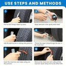 23PCS Car Tire Repair Kit Patch Plug Puncture Emergency for Car Truck Motorbike