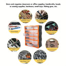 Tool Storage Bin Parts Organizer Drawers Cabinet Box Chest Plastic With Dividers - 18 Drawers