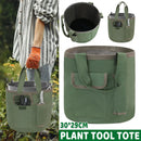 Waterproof Green Canvas Tool Storage Bag Portable Garden Bucket Organizer Use