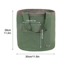Waterproof Green Canvas Tool Storage Bag Portable Garden Bucket Organizer Use