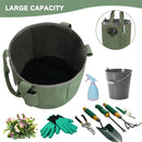 Waterproof Green Canvas Tool Storage Bag Portable Garden Bucket Organizer Use
