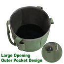 Waterproof Green Canvas Tool Storage Bag Portable Garden Bucket Organizer Use