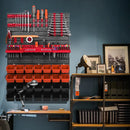49PCS Plastic Tool Storage Box Wall Organizer Parts Cabinet Hanging Toolbox Use
