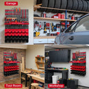 49PCS Plastic Tool Storage Box Wall Organizer Parts Cabinet Hanging Toolbox Use