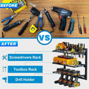 Wall Mounted Electric Drill Tool Rack Garage Screwdriver Storage Organizer