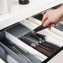 Drawer Dividers Kitchen Knife Organizer Storage Rack Holder Tray Utensil Insert