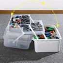 Translucent Three Layer Toolbox Multifunctional Folding Storage Box Organizer