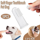 10PCS Pet Finger Toothbrush Soft Silicone Dog and Cat Teeth Cleaning Tool