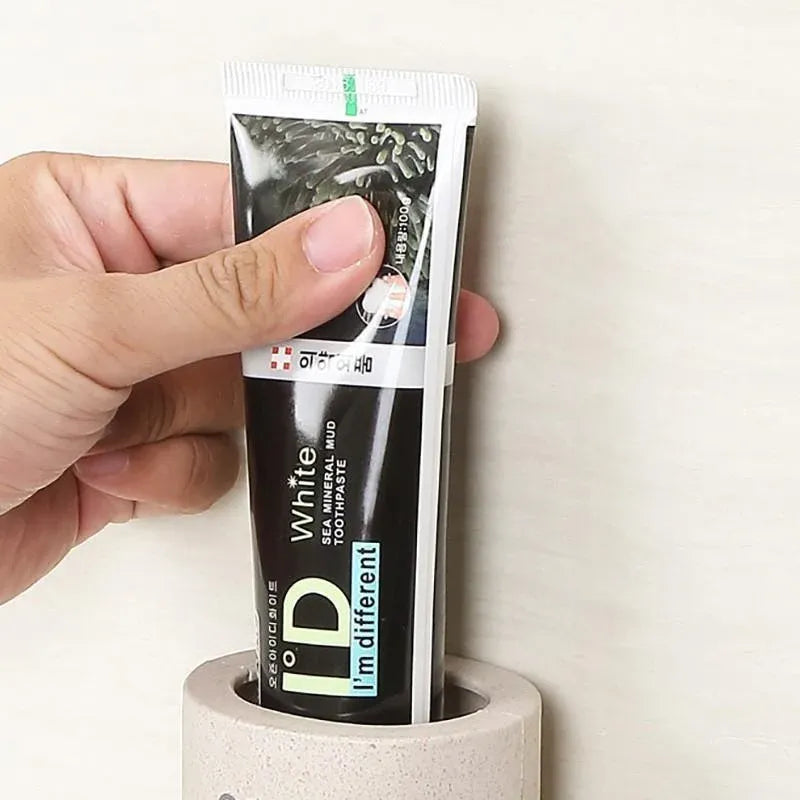 Wall Mounted Automatic Toothpaste Dispenser with Dual Push Slot Design